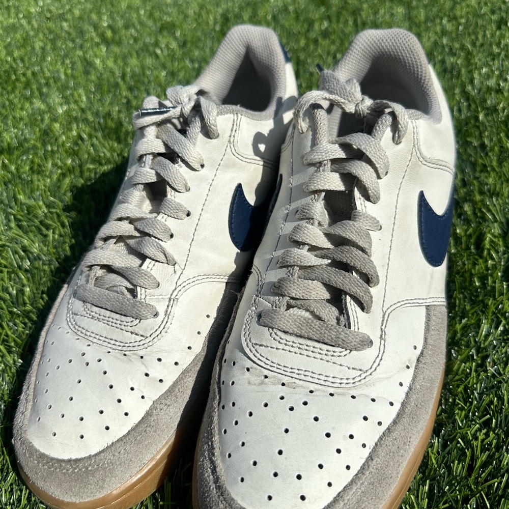 Nike Court Vision Men's Gray and Blue Sneakers 9